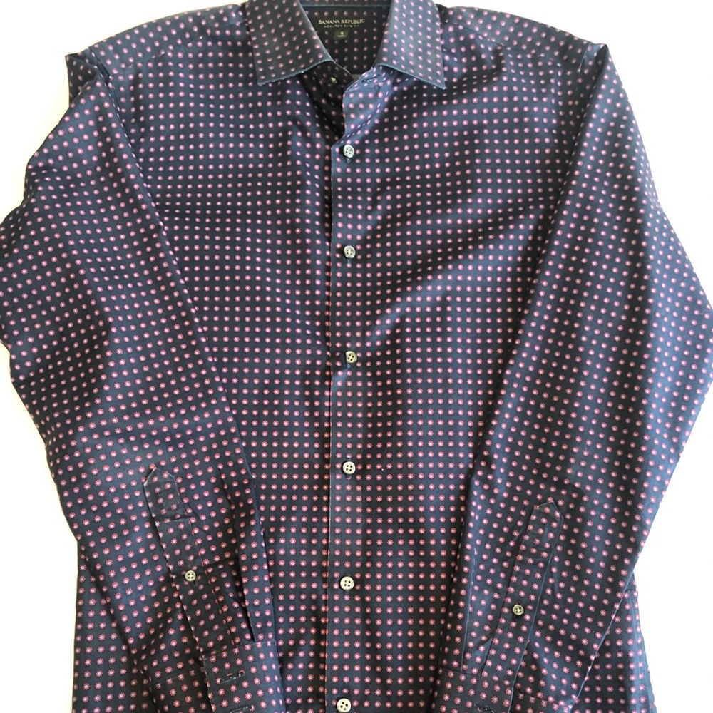 Banana Republic Men’s Slim Fit Black Long Sleeve